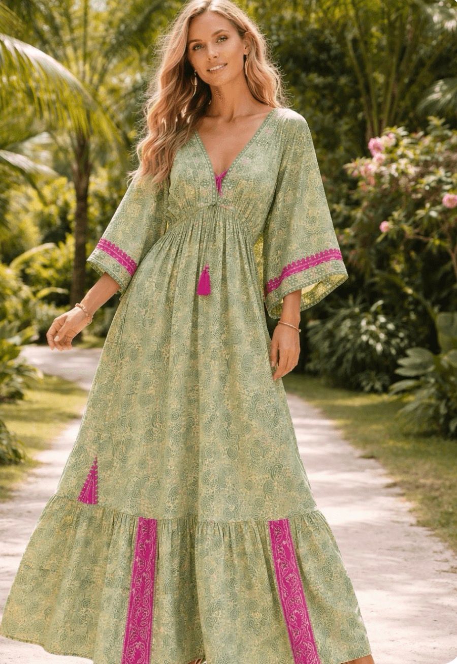 Vestido Toscano com Franjas