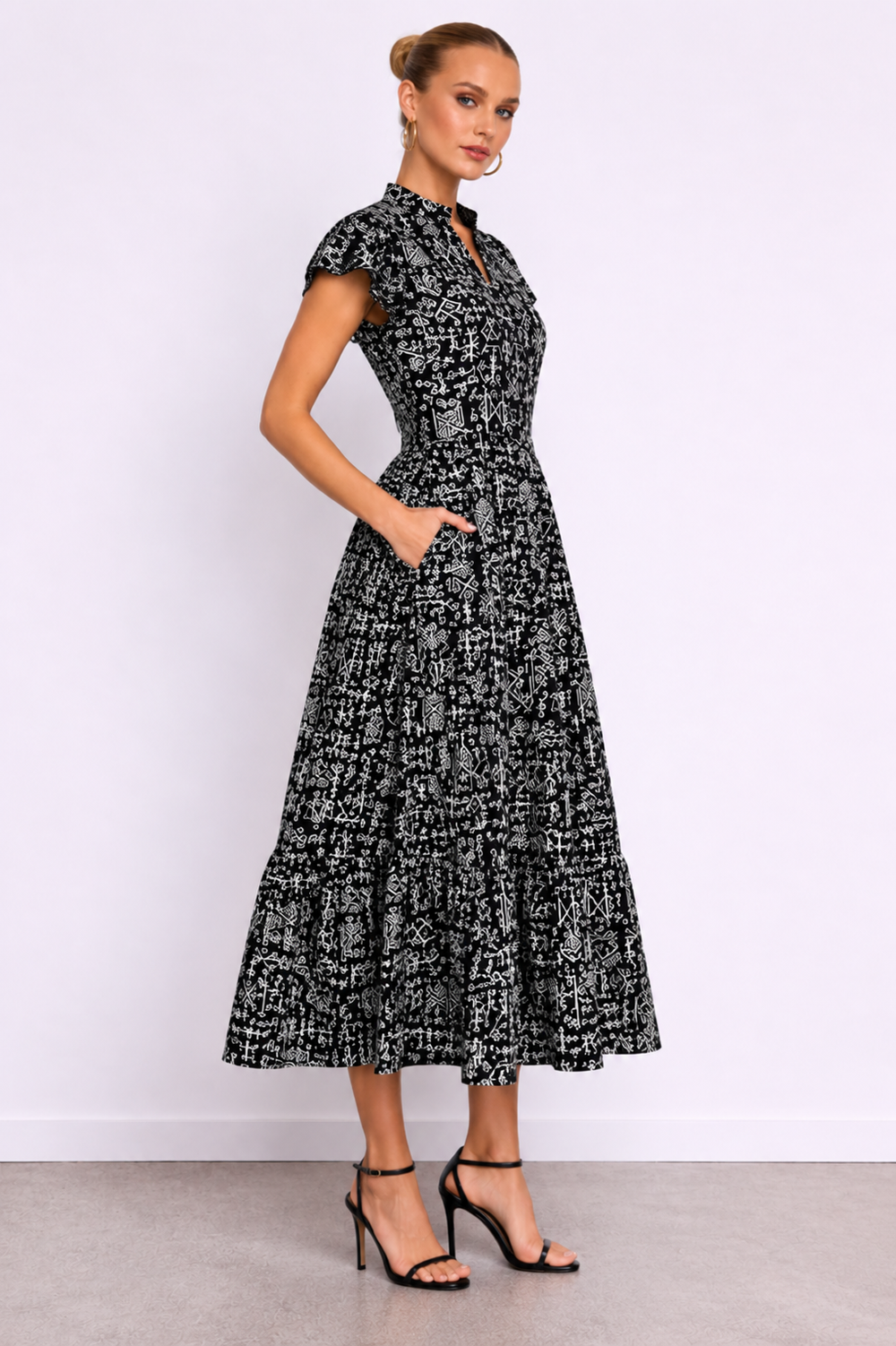 Vestido Solto Plissado Malena