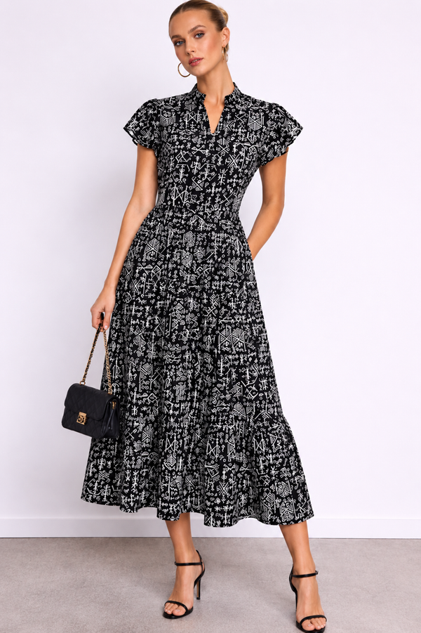 Vestido Solto Plissado Malena