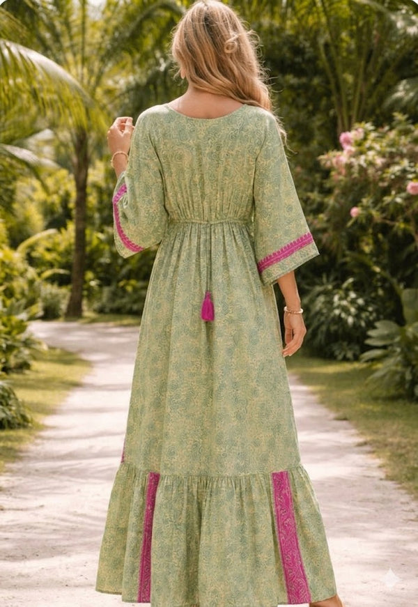 Vestido Toscano com Franjas