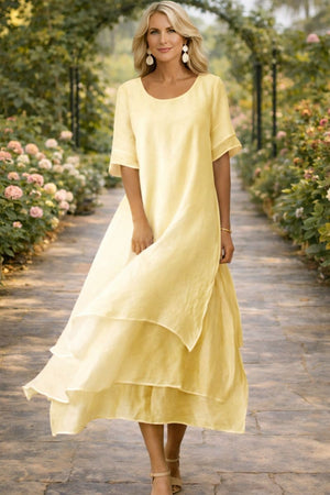 Anaya / Vestido Longo Escalonado Fluido