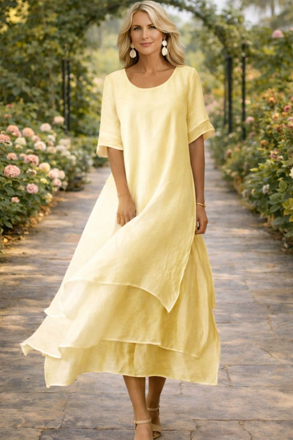 Anaya / Vestido Longo Escalonado Fluido