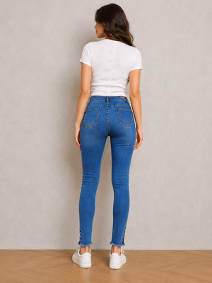 Jeans Holgados com Cintura Ajustável